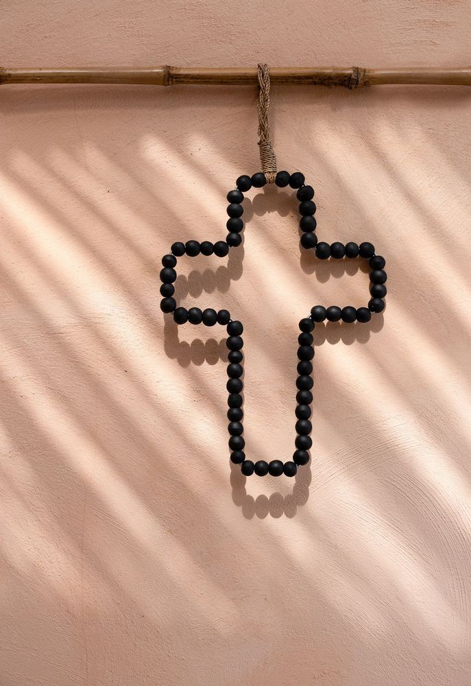 Decorative objects - The Wooden Cross Black - BAZAR BIZAR LIVING