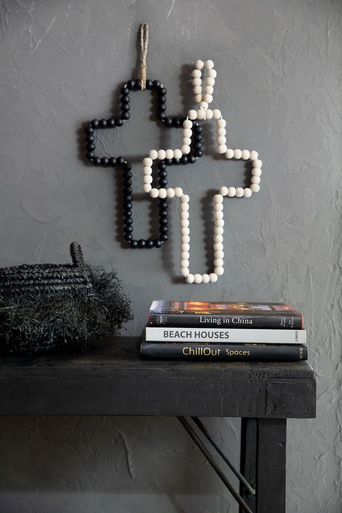 Decorative objects - The Wooden Cross Black - BAZAR BIZAR LIVING