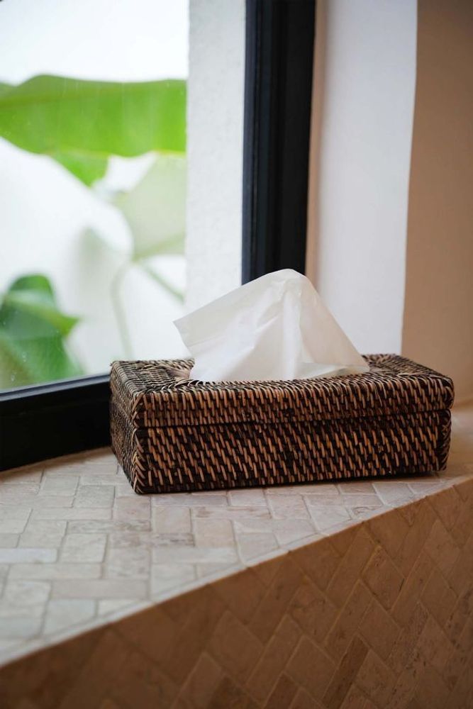 Coffrets et boîtes - La Boîte à Mouchoirs Rattan Classique - Naturel Marron - BAZAR BIZAR LIVING