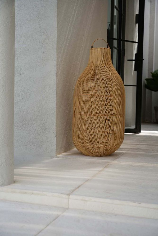 Floor lamps - The Kendi Pendant - Natural - L - BAZAR BIZAR LIVING
