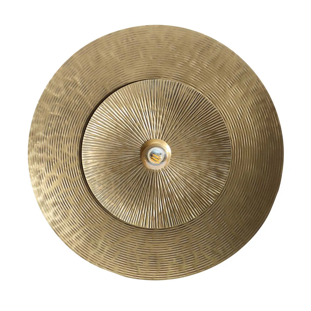 Wall lamps - The Double Full Moon Wall Lamp - Brass - M - BAZAR BIZAR LIVING