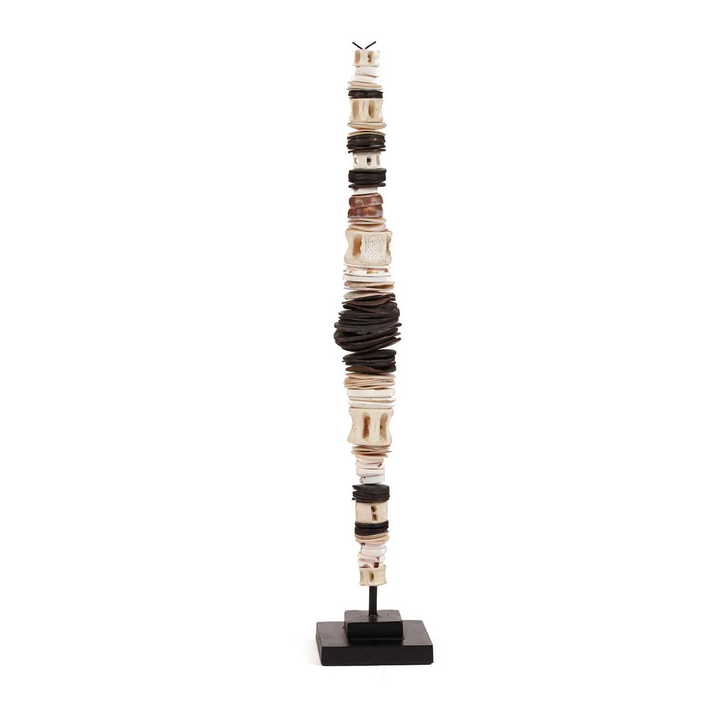 Decorative objects - The Money Shell on Stand - Black White - L - BAZAR BIZAR LIVING