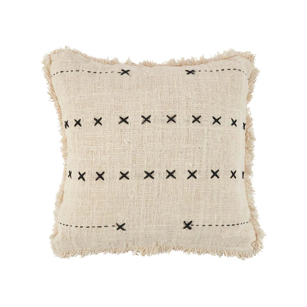 Coussins - Le Coussin French Kiss - Naturel Noir - BAZAR BIZAR LIVING