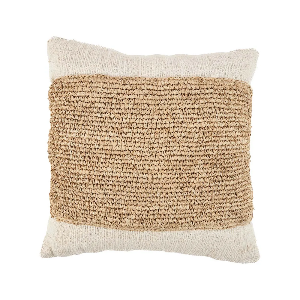 Coussins - Le Coussin Stamp Raffia - Naturel - BAZAR BIZAR LIVING