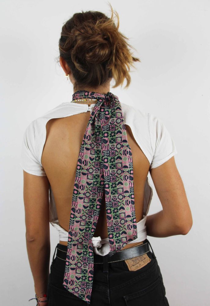 Scarves - Les Bandeaux Slash Les Belles Vagabondes Silk Scarf - LES BELLES VAGABONDES