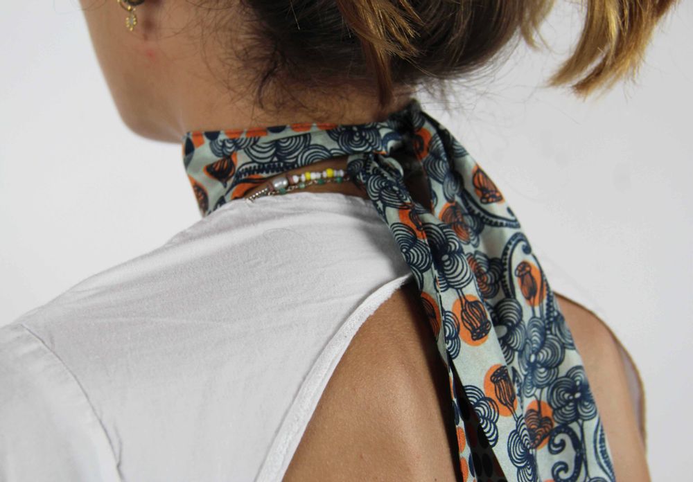 Scarves - Les Bandeaux Slash Les Belles Vagabondes Silk Scarf - LES BELLES VAGABONDES