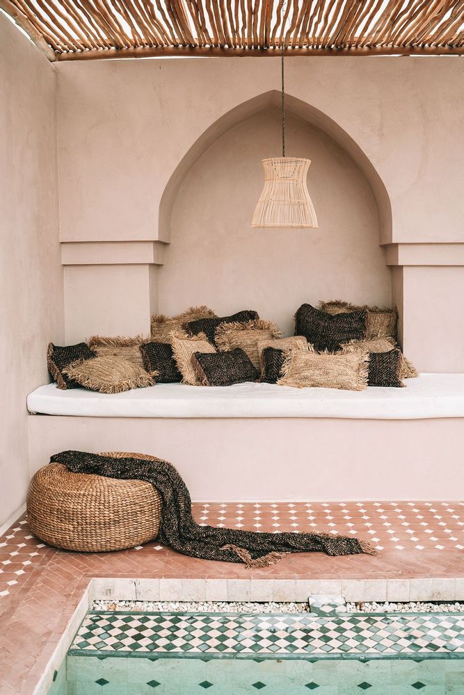 Ottomans - The Hyacinth Pouffe - Natural - M - BAZAR BIZAR LIVING
