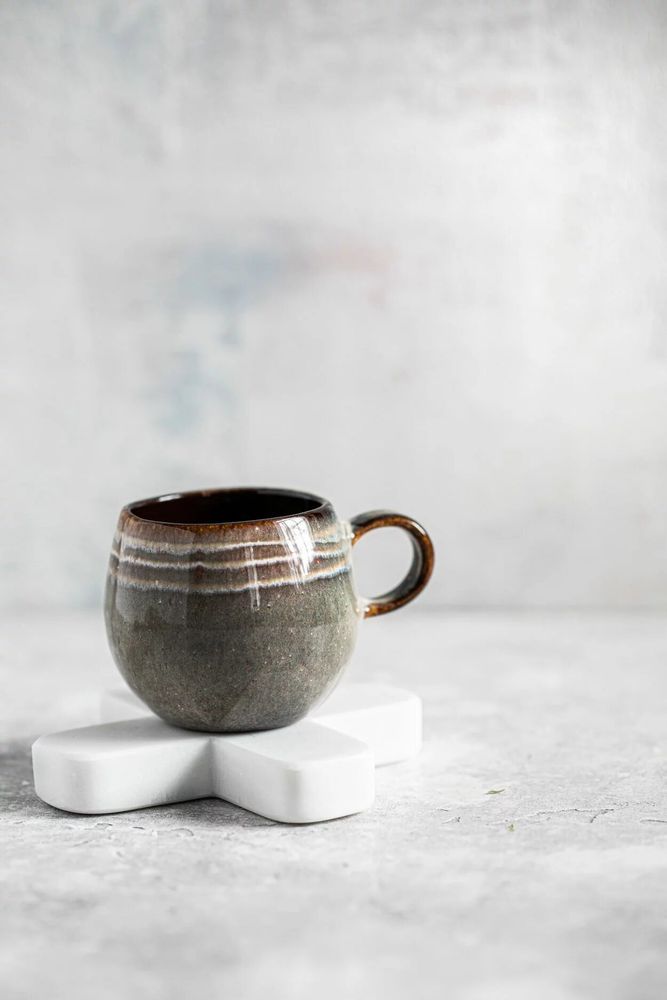 Decorative objects - The Marble Pan Coaster - BAZAR BIZAR LIVING