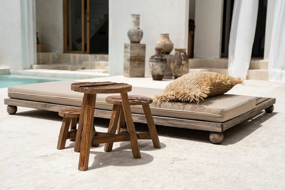 Stools - The Yatai Stool - Natural - L - BAZAR BIZAR LIVING