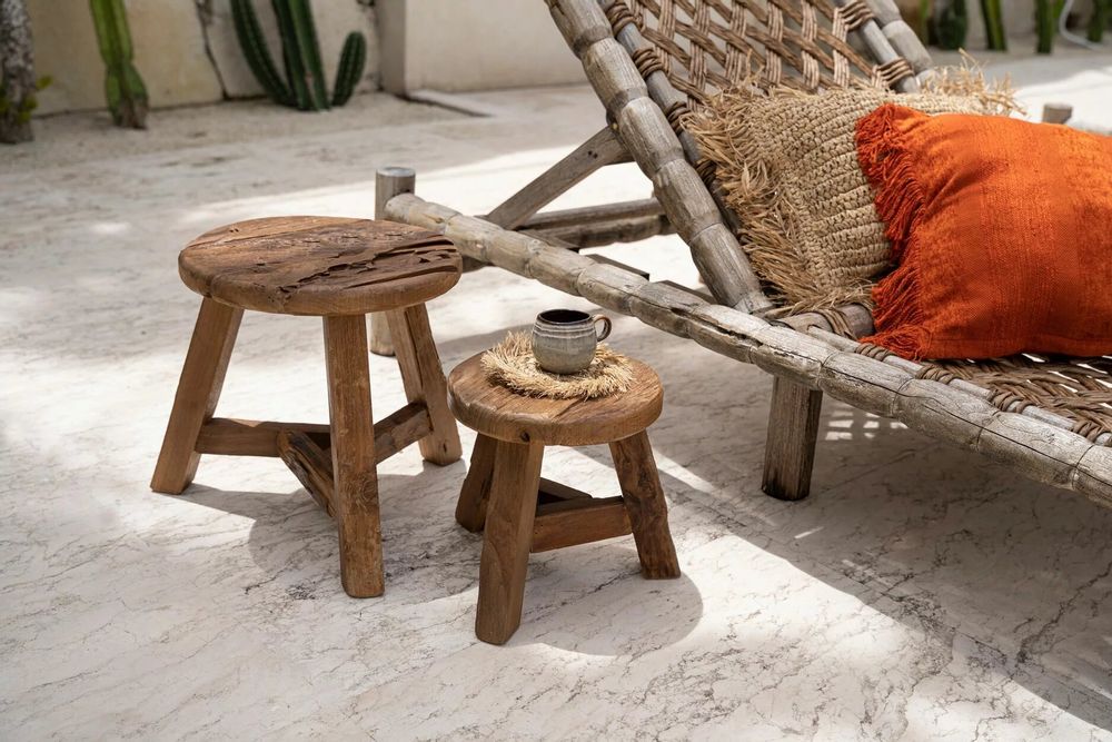 Stools - The Yatai Stool - Natural - L - BAZAR BIZAR LIVING