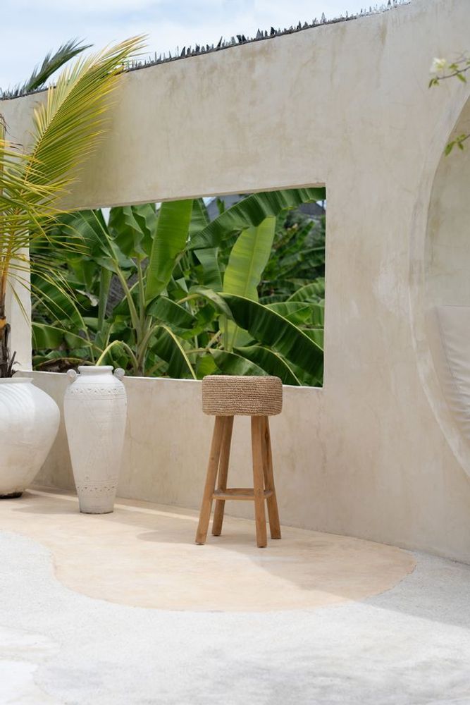Tabourets - Le Tabouret de Bar Raffia - BAZAR BIZAR LIVING
