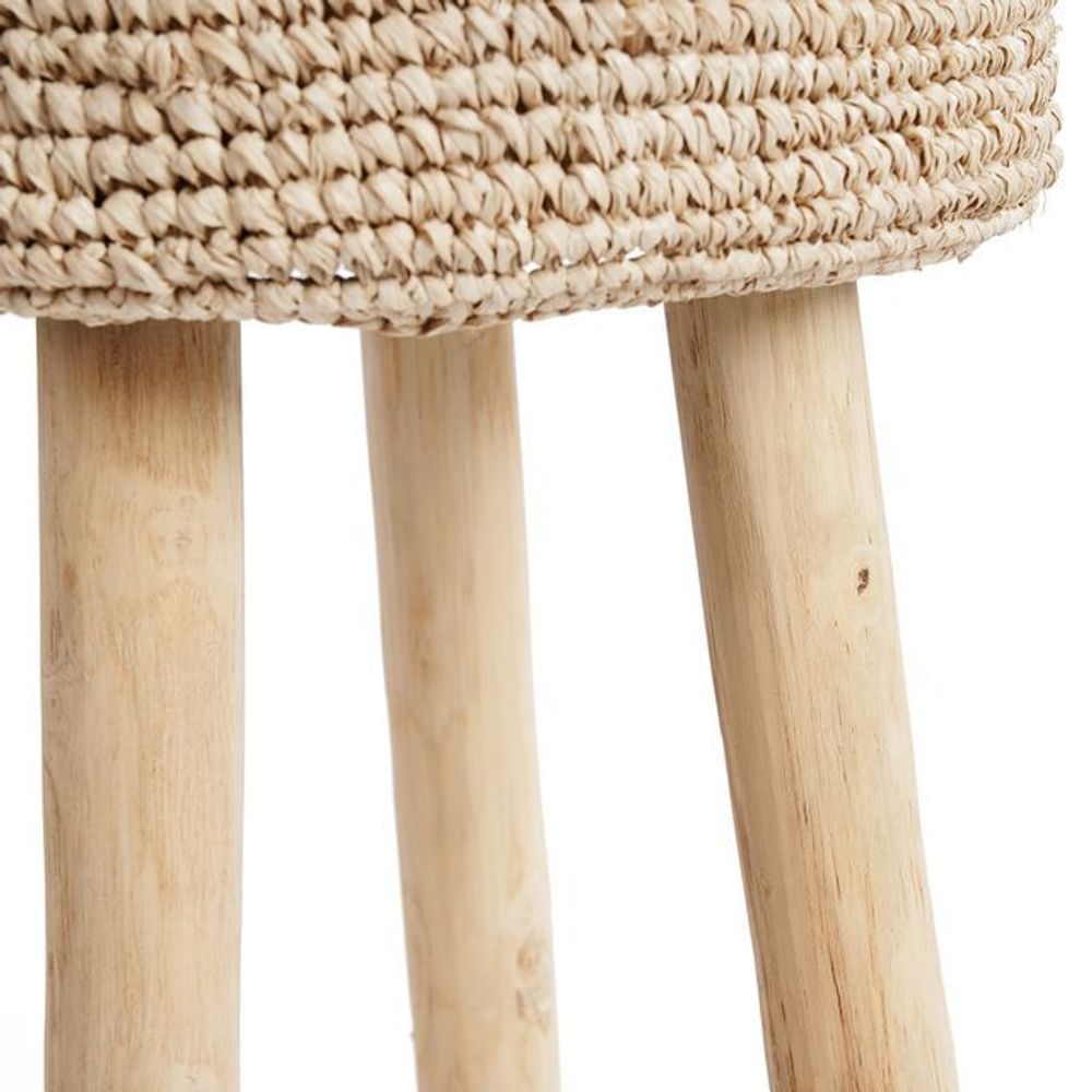 Tabourets - Le Tabouret de Bar Raffia - BAZAR BIZAR LIVING