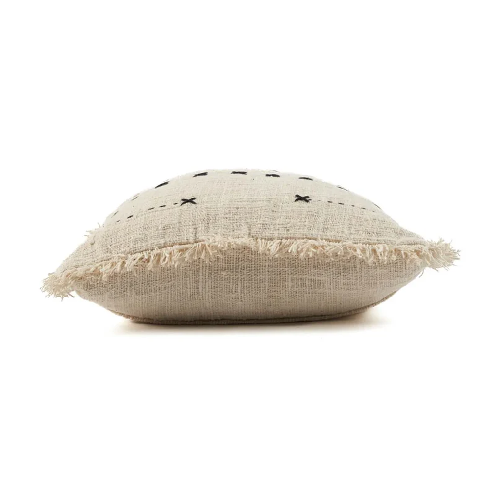 Coussins - Le Coussin French Kiss - Naturel Noir - BAZAR BIZAR LIVING