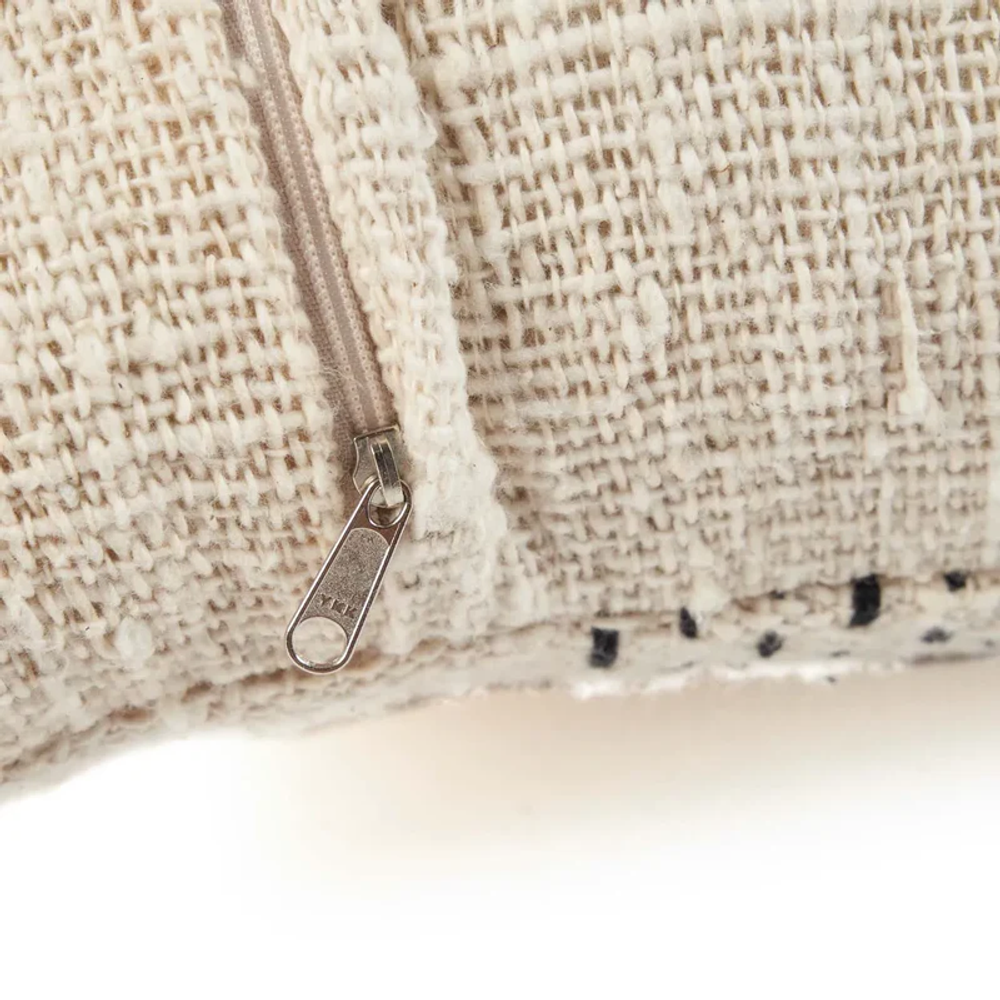 Cushions - The Misty Cushion Cover - Natural Black - BAZAR BIZAR LIVING