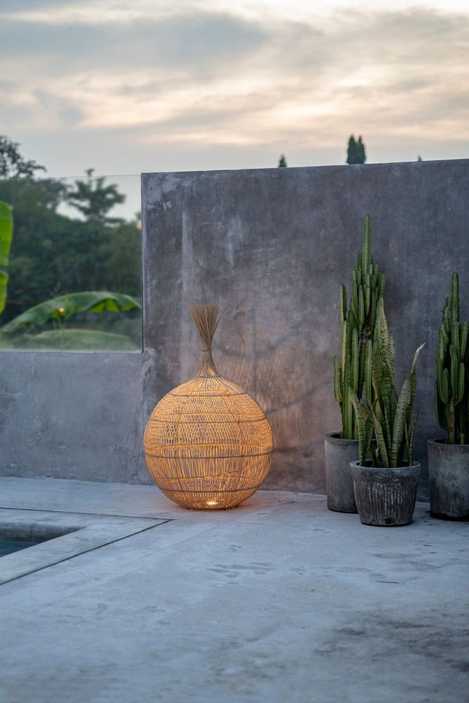 Floor lamps - The Wonton Floor Lamp - Pendant - Natural - BAZAR BIZAR LIVING