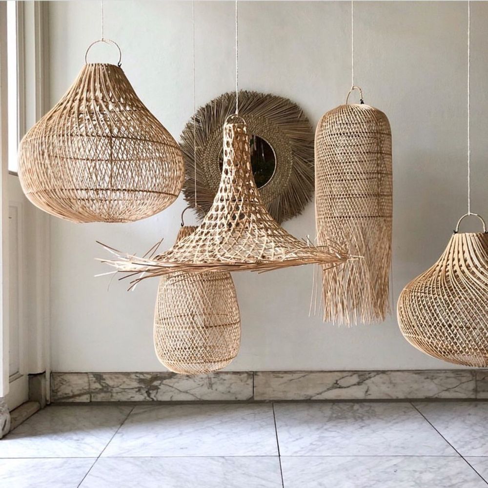 Hanging lights - The Squid Pendant - Natural - M - BAZAR BIZAR LIVING
