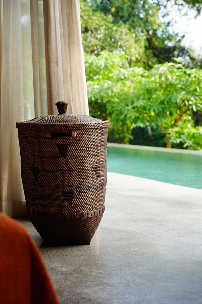 Laundry baskets - The Colonial Laundry Basket - Natural Brown - XL - BAZAR BIZAR LIVING