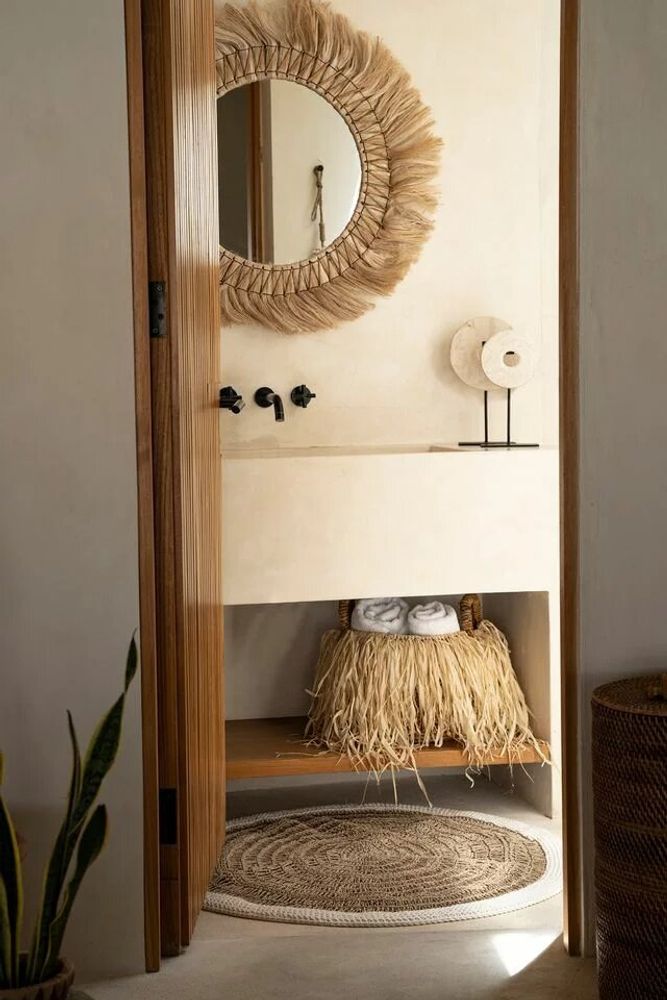 Storage boxes - The Raffia Basket - L - BAZAR BIZAR LIVING