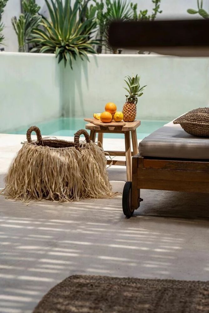 Storage boxes - The Raffia Basket - L - BAZAR BIZAR LIVING