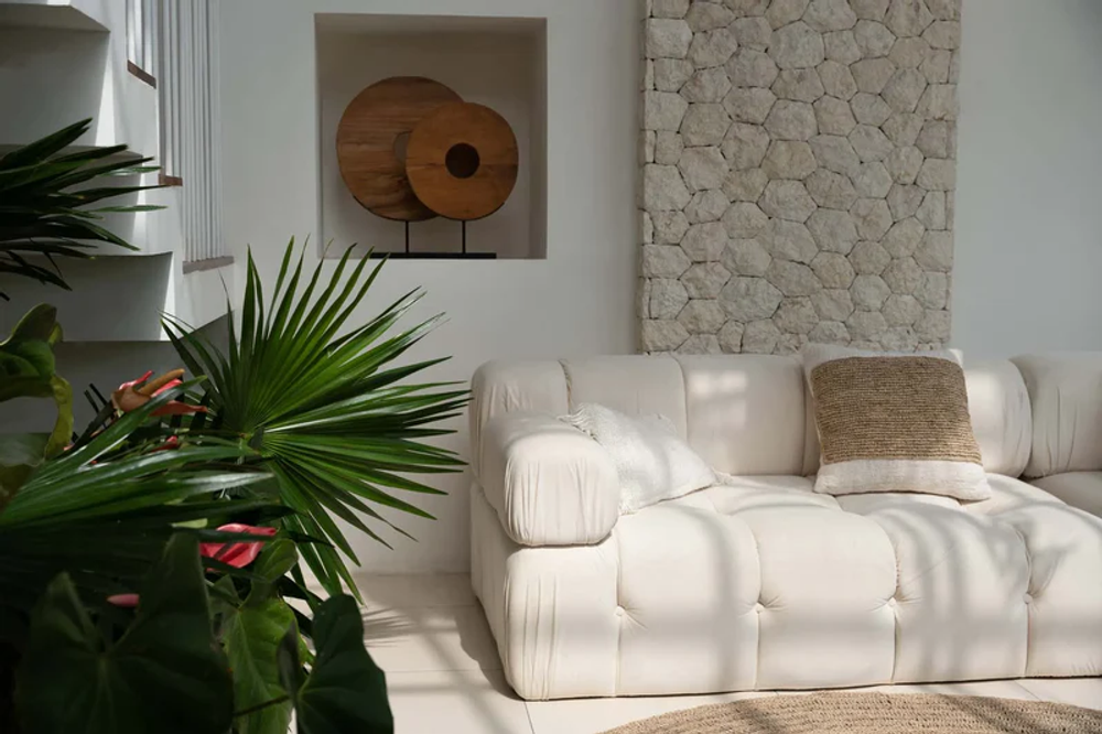 Coussins - Le Coussin Stamp Raffia - Naturel - BAZAR BIZAR LIVING
