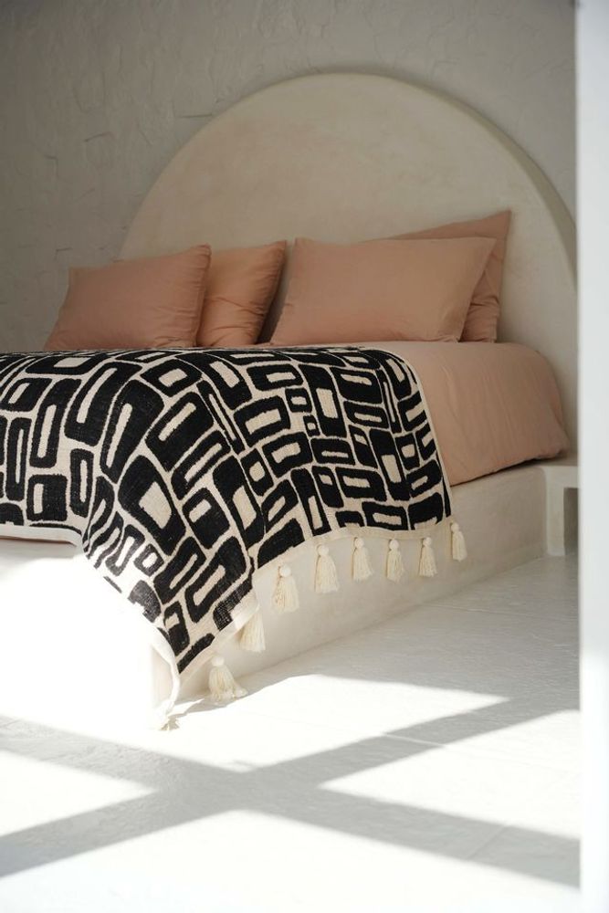 Plaids - Le Plaid Aztec - Naturel Noir - BAZAR BIZAR LIVING