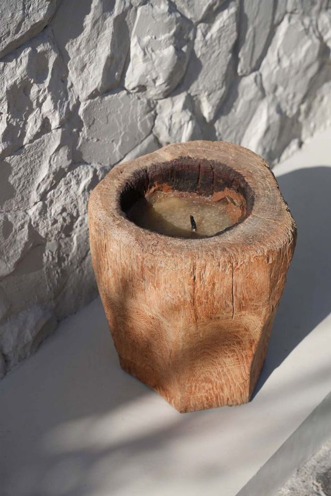 Bougeoirs et photophores  - Le Tronc de Bougie - Naturel - BAZAR BIZAR LIVING