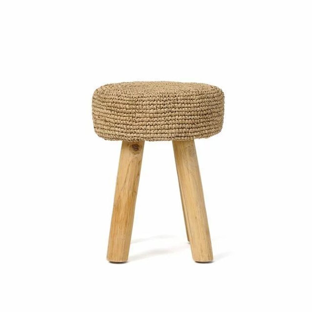 Tabourets - Le Tabouret Raffia - Naturel - BAZAR BIZAR LIVING