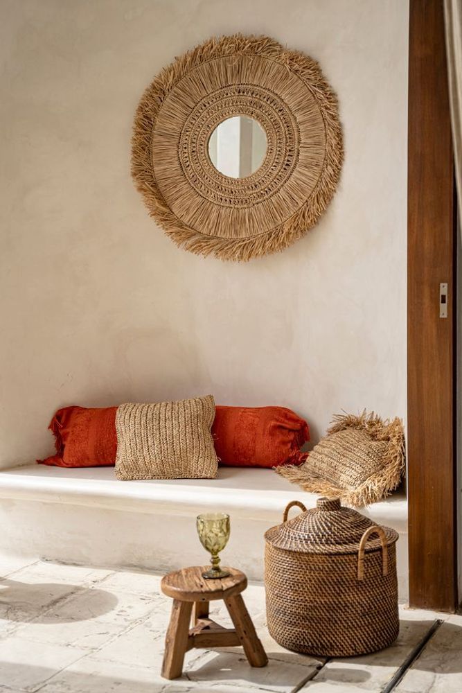 Storage boxes - The Colonial Handles Basket - Natural Brown - BAZAR BIZAR LIVING