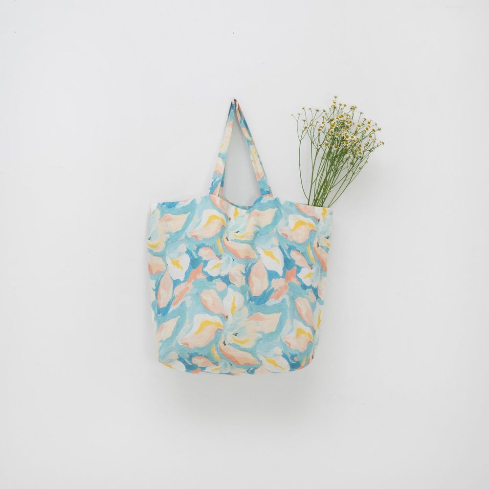 Sacs et cabas - Grand sac en lin Pastel Iris - LINEN TALES