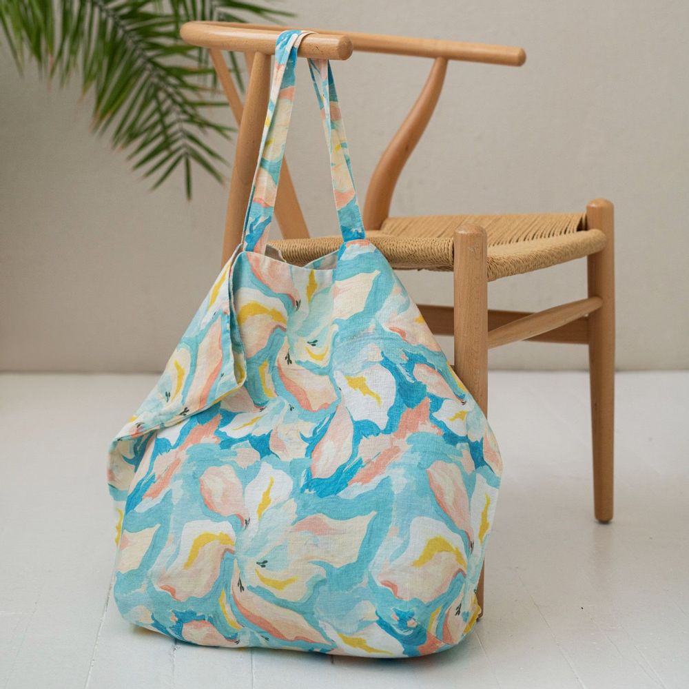 Sacs et cabas - Grand sac en lin Pastel Iris - LINEN TALES