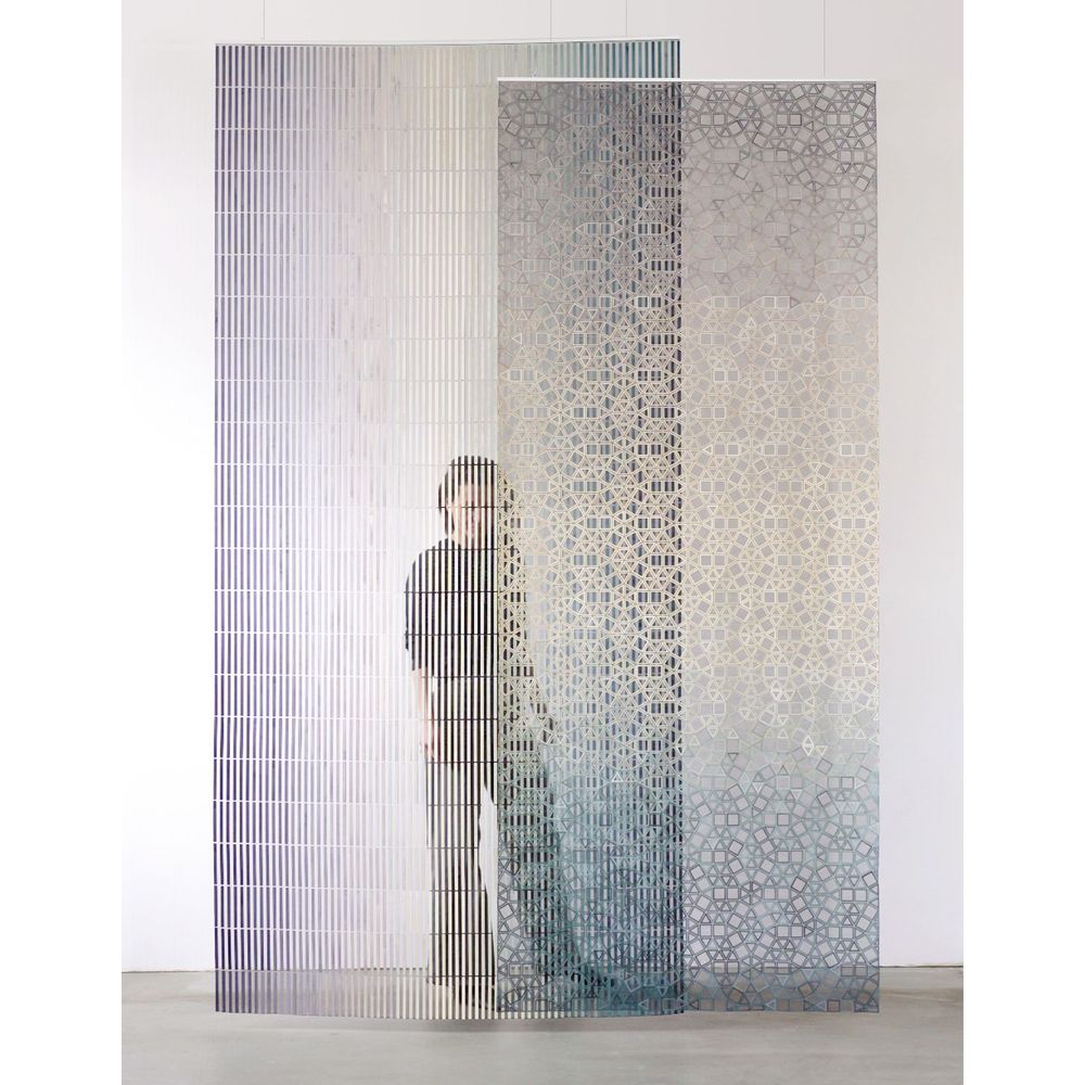 Pièces uniques - Écrans dégradés en bois et textile - ELISA STROZYK