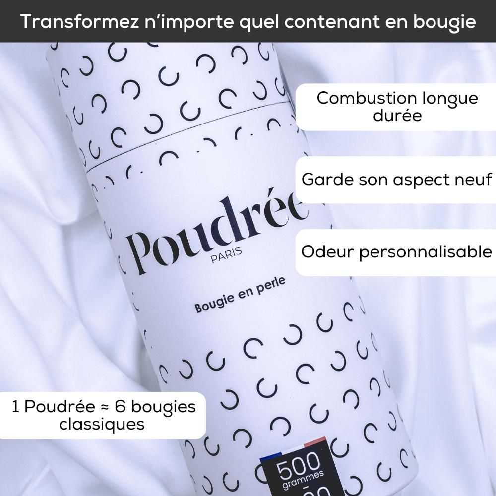 Candles - Pearled wax candle - 500gr - POUDRÉE PARIS