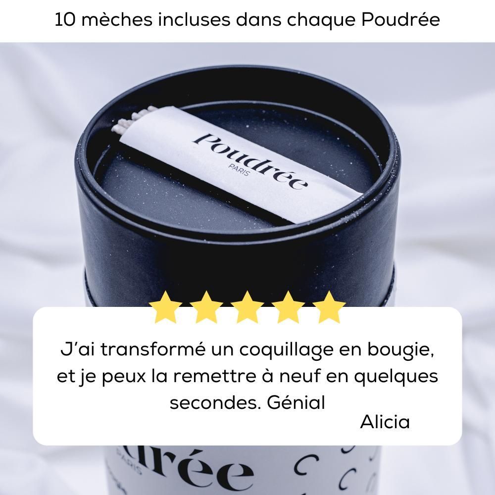 Candles - Pearled wax candle - 500gr - POUDRÉE PARIS