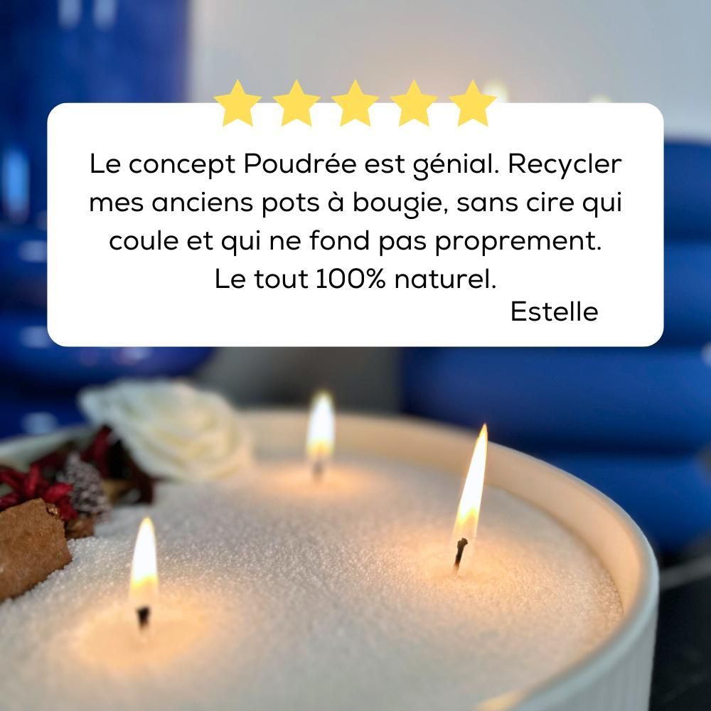 Candles - Pearled wax candle - 500gr - POUDRÉE PARIS