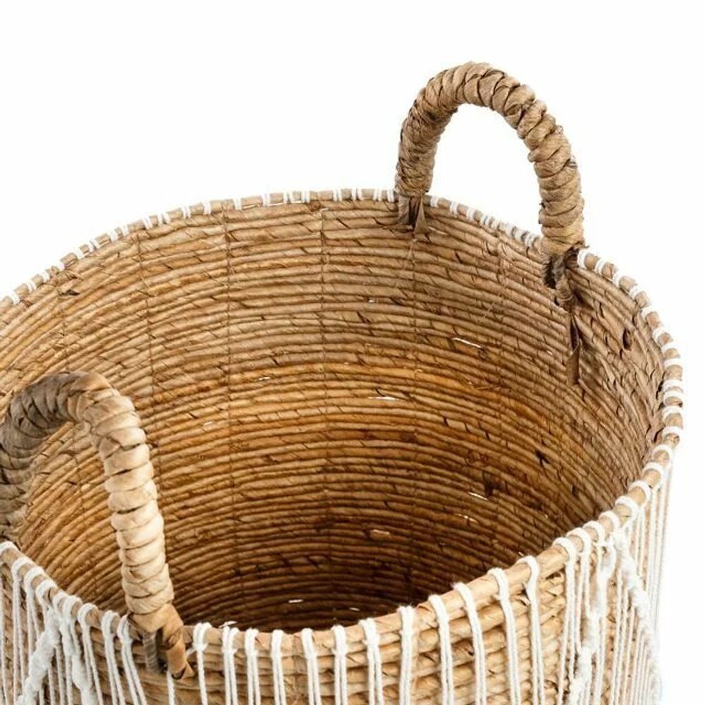 Boîtes de rangement - Le Panier Macramé Stitches Droits - Naturel Blanc - M - BAZAR BIZAR LIVING