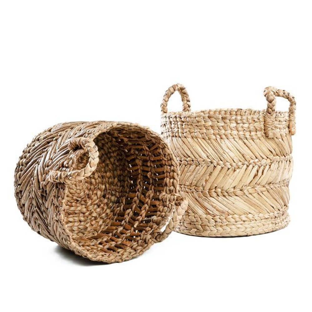 Boîtes de rangement  - Le Panier Zigzag Banana - M - BAZAR BIZAR LIVING