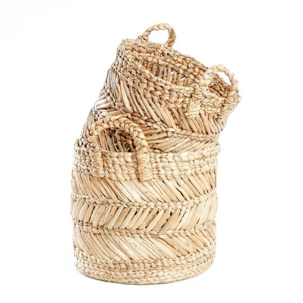 Boîtes de rangement  - Le Panier Zigzag Banana - M - BAZAR BIZAR LIVING