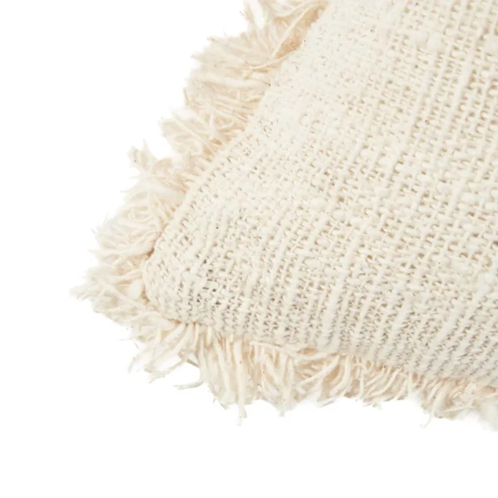 Cushions - The Gili Palm Cushion Cover - Natural Black - BAZAR BIZAR LIVING