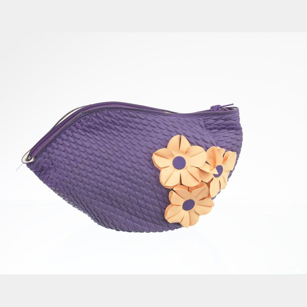 Bags and totes - Purple Vintage 3 Flowers Swim Bag - KORES ACCESSORIES