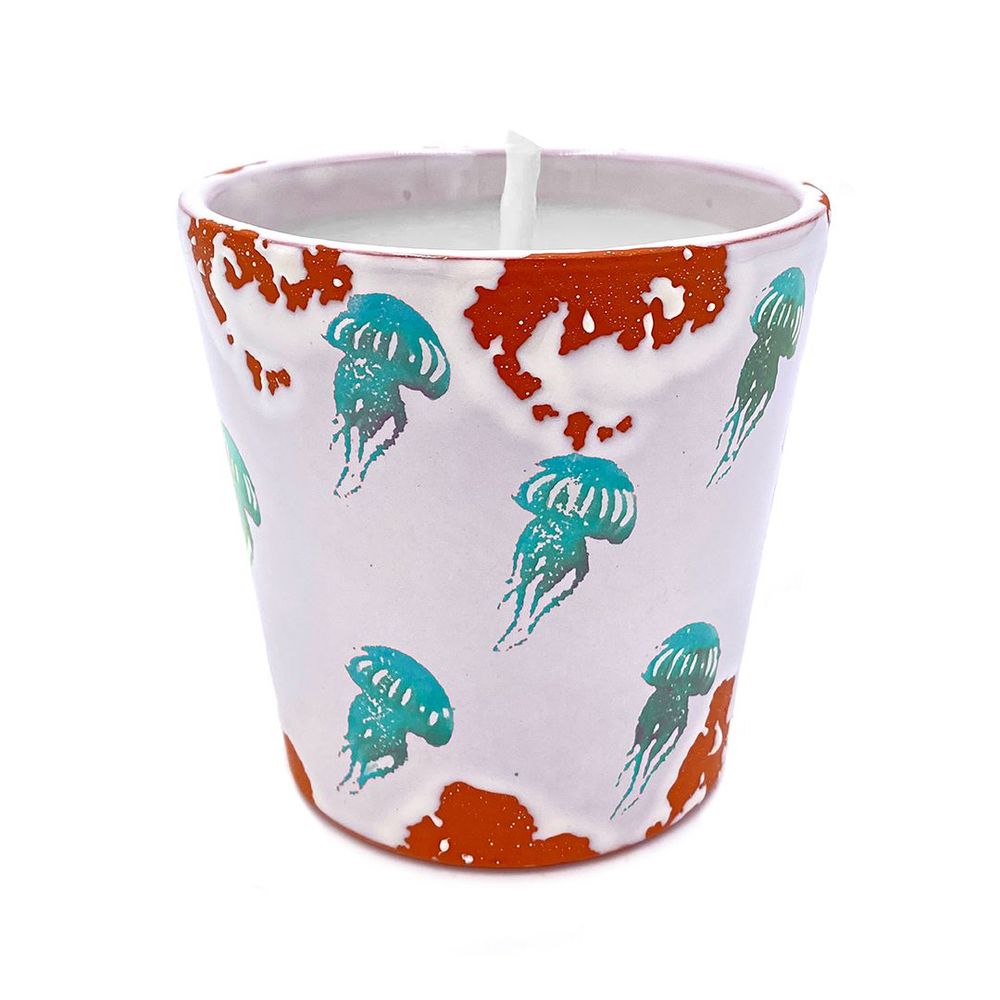 Objets de décoration - Bougie parfumée en céramique Jellyfish taille M - WAX DESIGN - BARCELONA