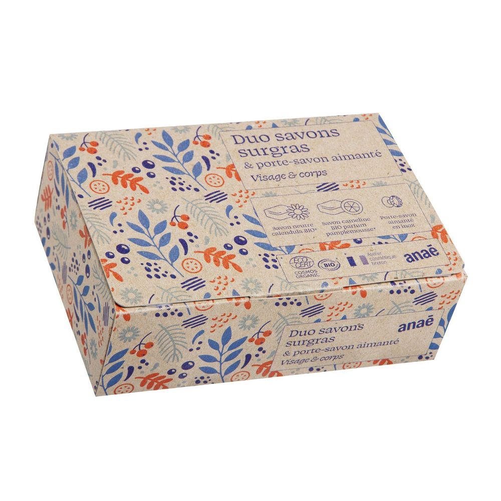 Savons - Coffret duo savons surgras et porte savon aimanté - ECODIS