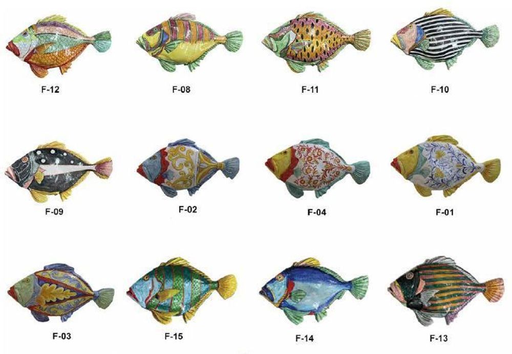 Ceramic - Ceramic fish - Wall light - GUADARTE