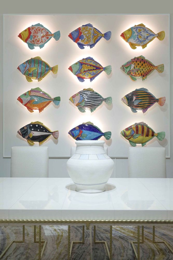 Ceramic - Ceramic fish - Wall light - GUADARTE