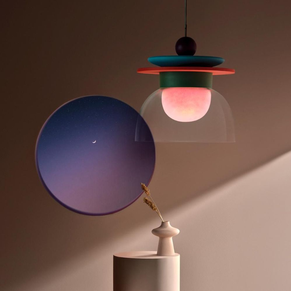 Hanging lights - Theia - Glass & Ceramic Pendant Lamp - SPHAER