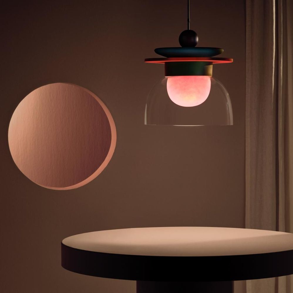 Hanging lights - Theia - Glass & Ceramic Pendant Lamp - SPHAER