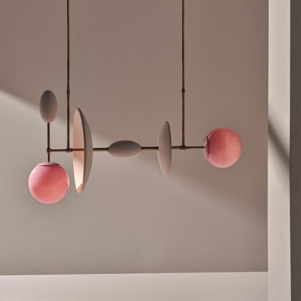 Hanging lights - Aglaea - Glass & Ceramic Pendant Lamp - SPHAER