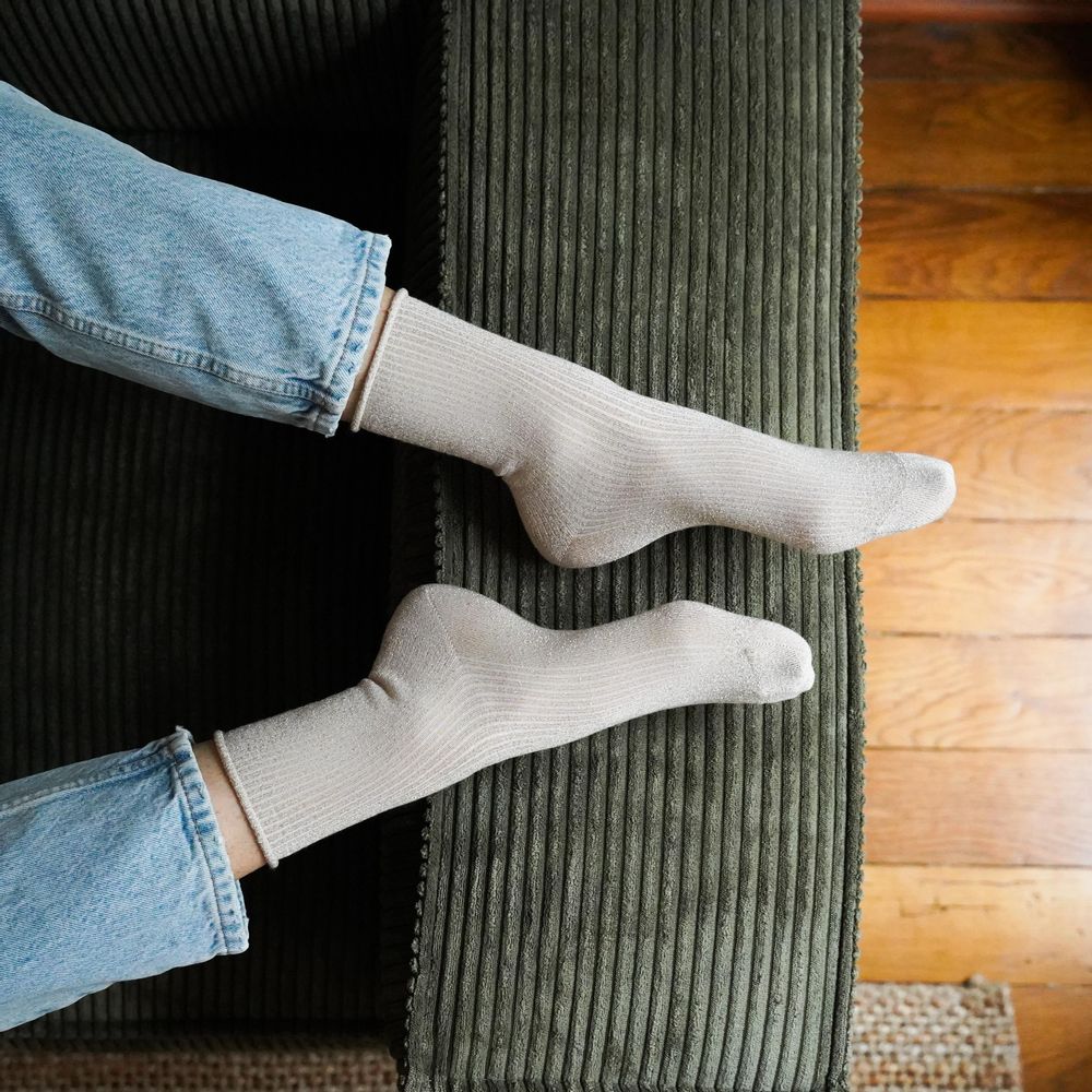 Chaussettes - Chaussettes Klue à Paillettes Lurex en Lyocell eco-responsable - KLUE