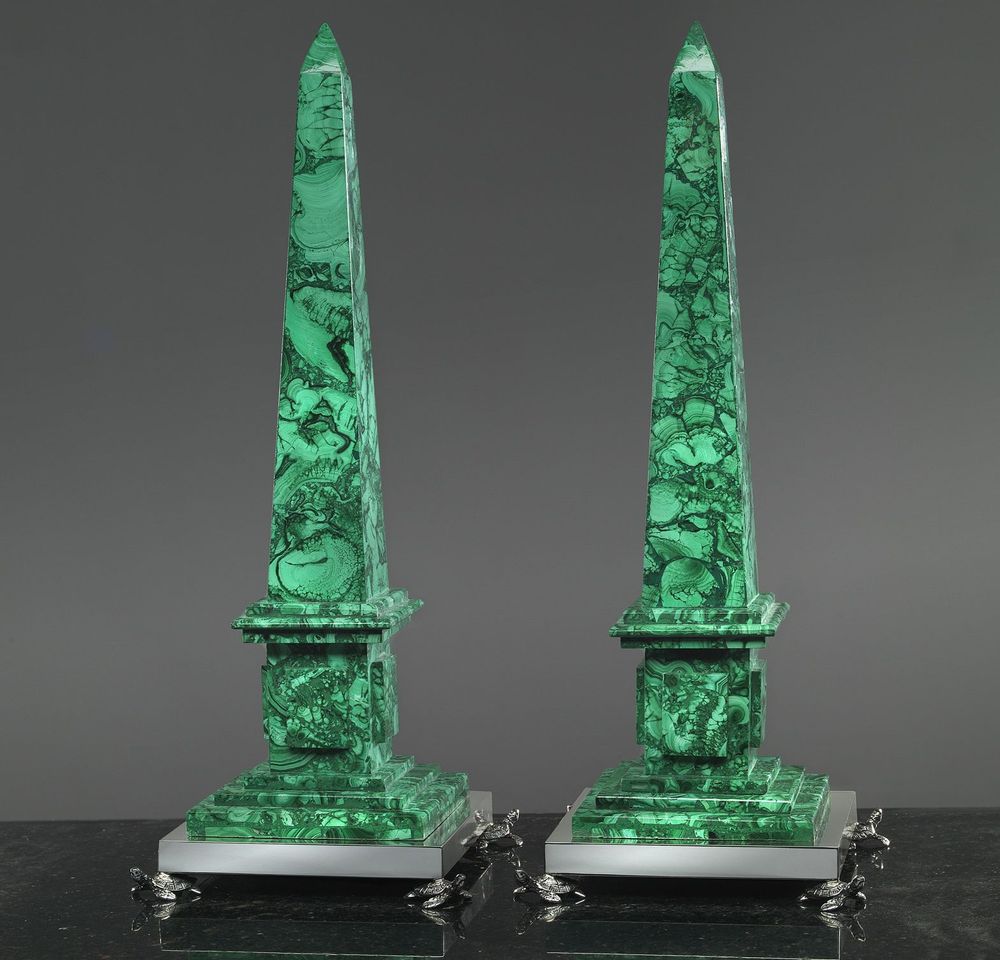 Decorative objects - Malachite obeliscks - PETRI FIRENZE