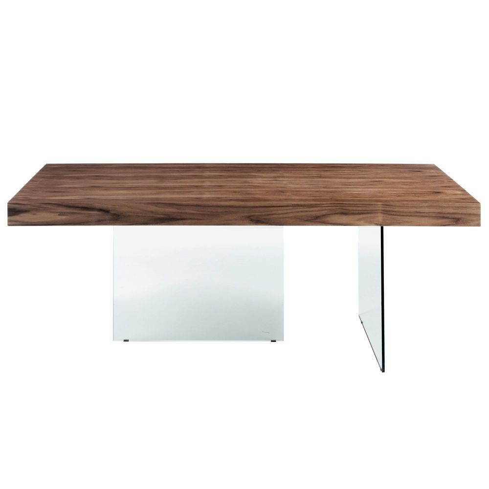 Tables Salle à Manger - Table à manger en noyer avec pieds en verre - ANGEL CERDÁ