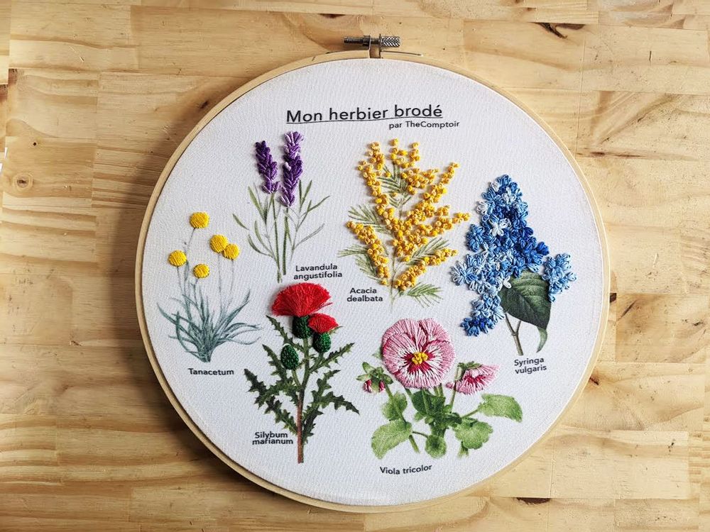 Autres décorations murales - Mon herbier brodé - THE COMPTOIR